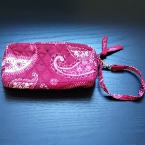 Vera Bradley Red Paisley Wristlet